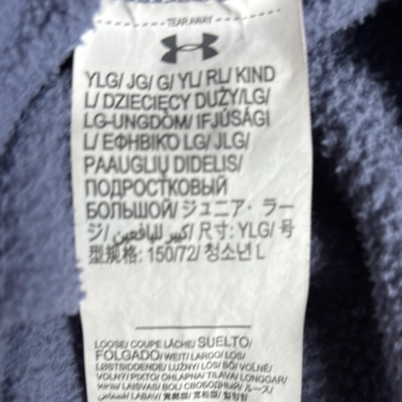 Under Armour Kids Hoodie - Light Gray and Teal - Picture 4 of 4